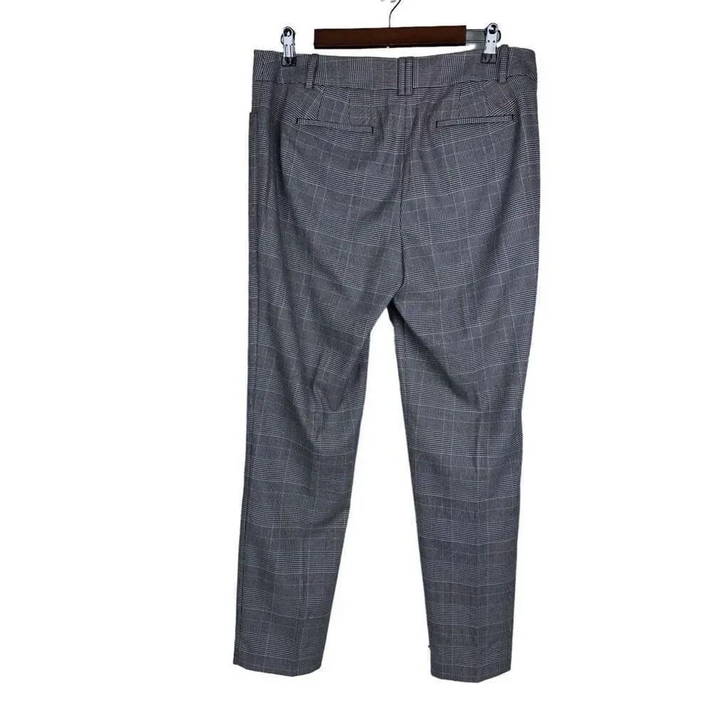 Talbots Womans Hampshire Black Plaid Pant slack size 10